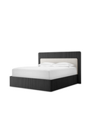 Dark Ribbed Wood Queen Bed | Eichholtz Dimitrios | Oroatrade.com