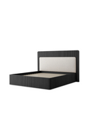 Dark Ribbed Wood Queen Bed | Eichholtz Dimitrios | Oroatrade.com