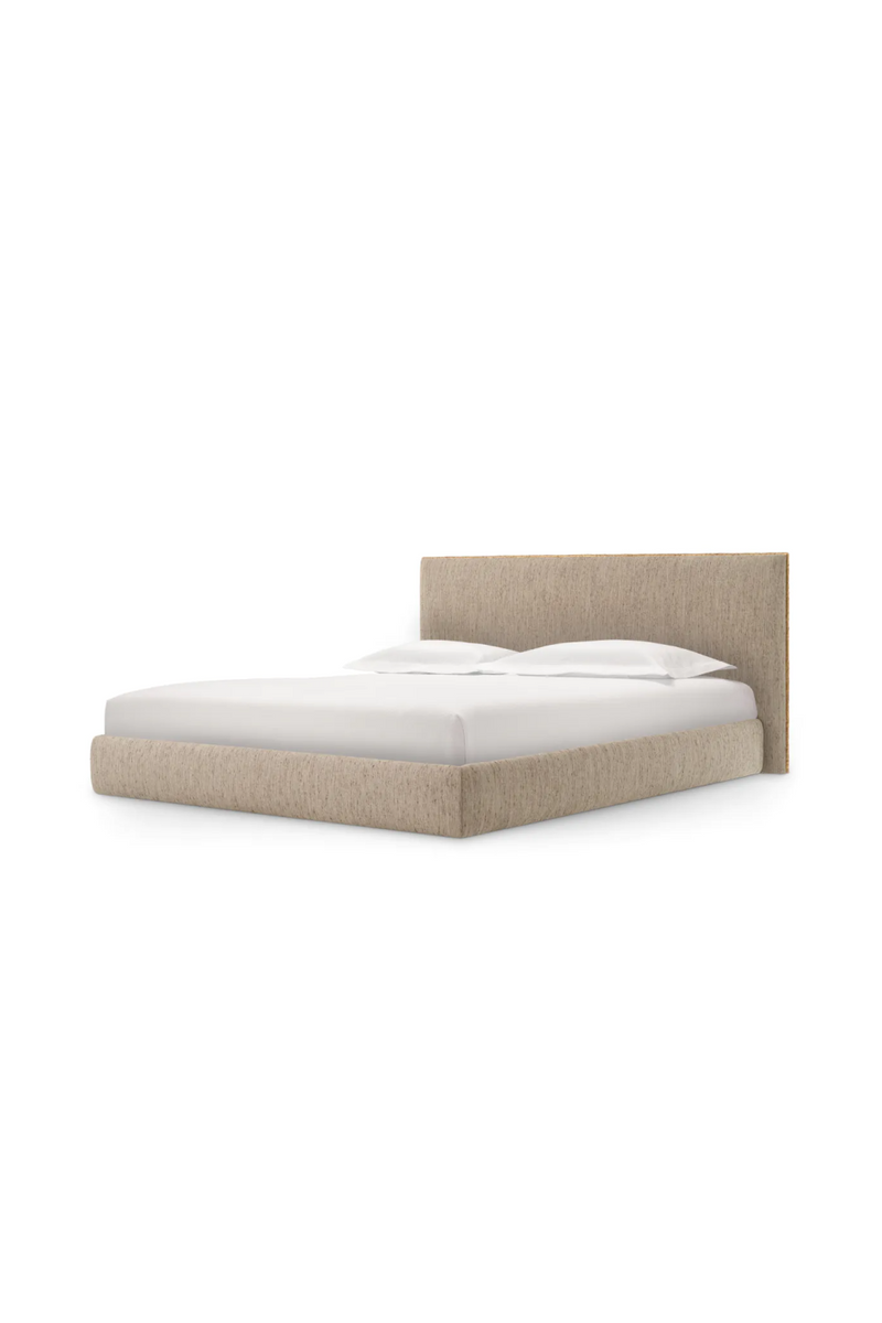 Beige Minimalist King Bed Frame | Eichholtz Ashford | Oroatrade.com