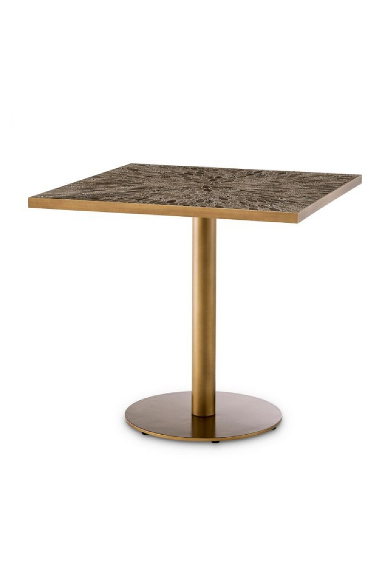 Antique Brass Square Dining Table | Eichholtz Declan | Oroatrade.com