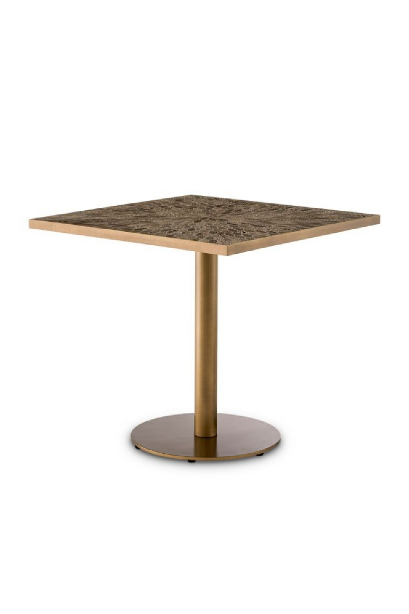 Antique Brass Square Dining Table | Eichholtz Declan | Oroatrade.com