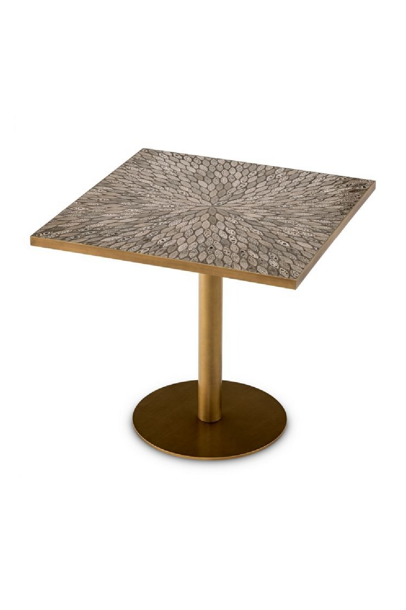 Antique Brass Square Dining Table | Eichholtz Declan | Oroatrade.com