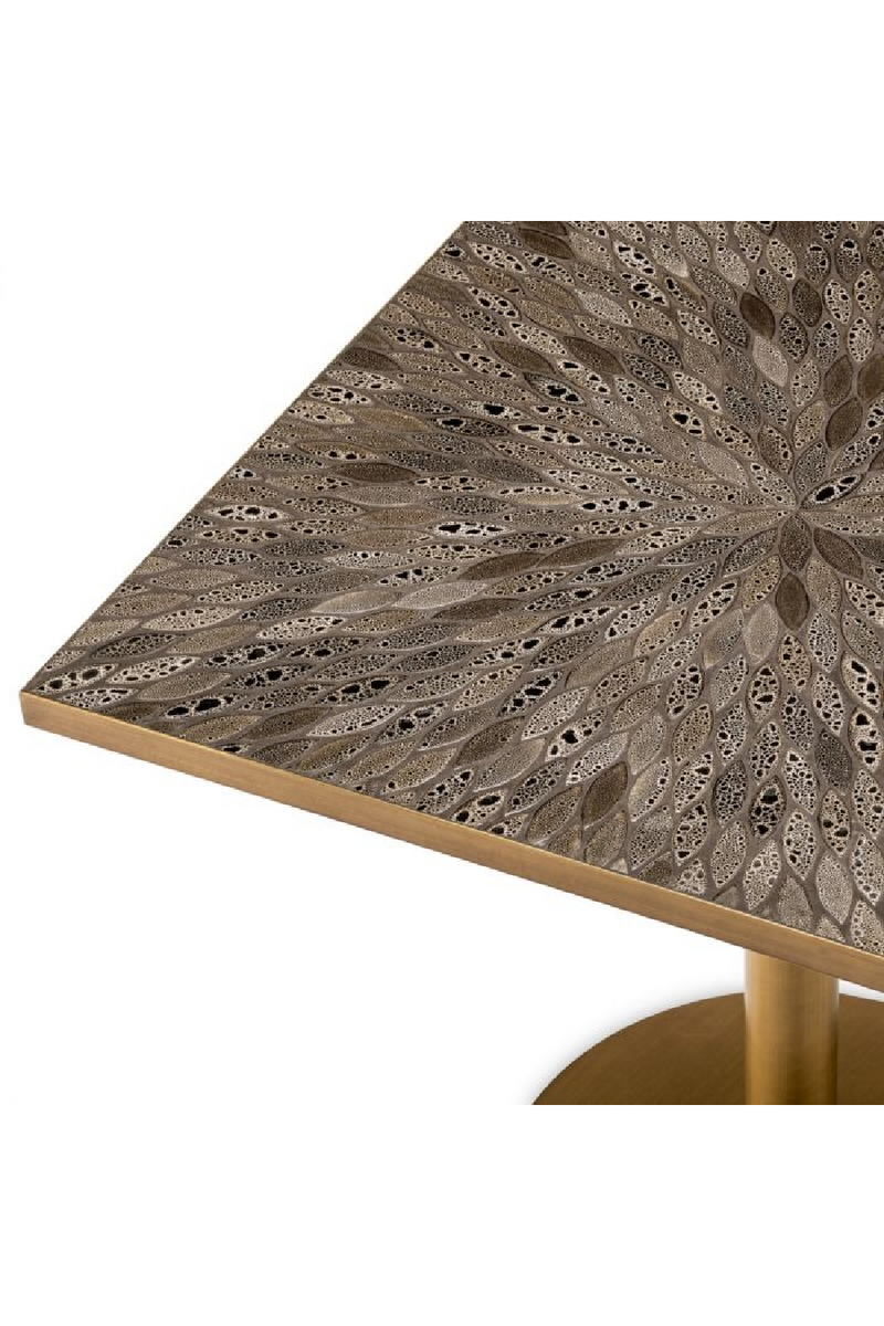 Antique Brass Square Dining Table | Eichholtz Declan | Oroatrade.com