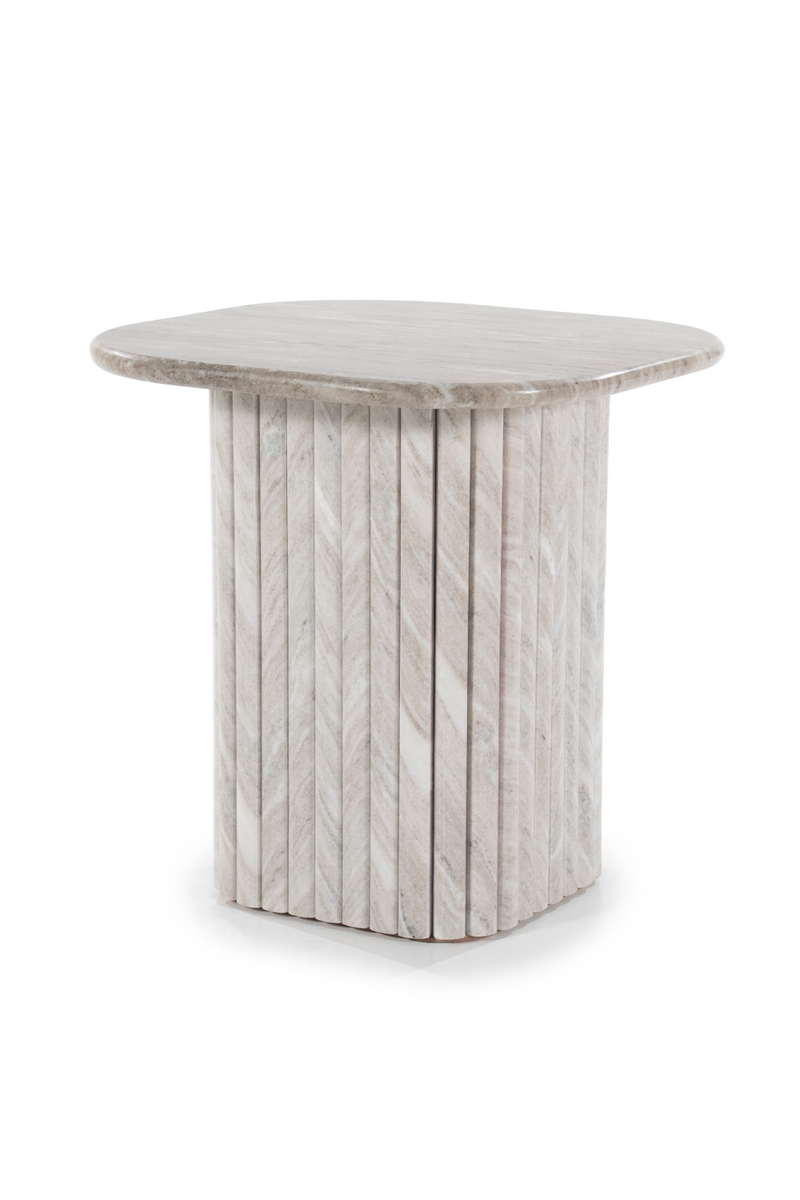 Gray Marble Side Table | By-Boo Dorique | Oroatrade.com