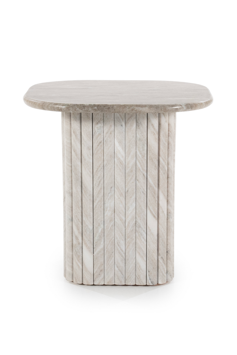 Gray Marble Side Table | By-Boo Dorique | Oroatrade.com