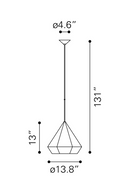 Rose Gold Pendant Lamp | OROA Modern Forecast | Italianfurniture.com