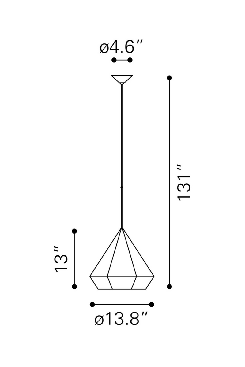 Rose Gold Pendant Lamp | OROA Modern Forecast | Italianfurniture.com