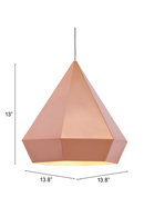 Rose Gold Pendant Lamp | OROA Modern Forecast | Italianfurniture.com