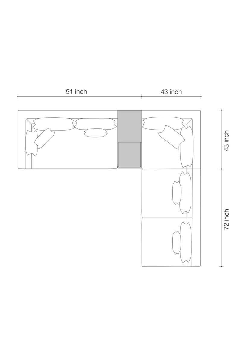 Fabric Modern Sectional Sofa | Eichholtz Endless | Oroatrade.com