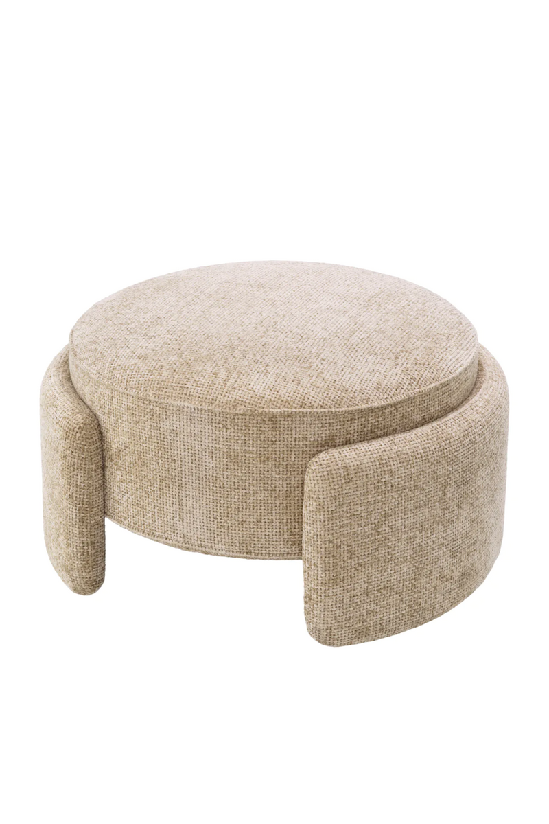 Round Upholstered Modern Stool | Eichholtz Ortega | Oroatrade.com