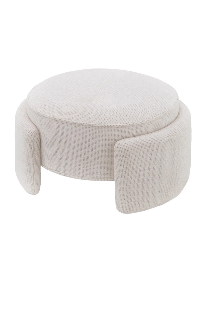 Round Upholstered Modern Stool | Eichholtz Ortega | Oroatrade.com