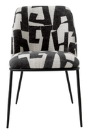 Printed Black Fabric Dining Chair | Eichholtz Caleb | Oroatrade.com