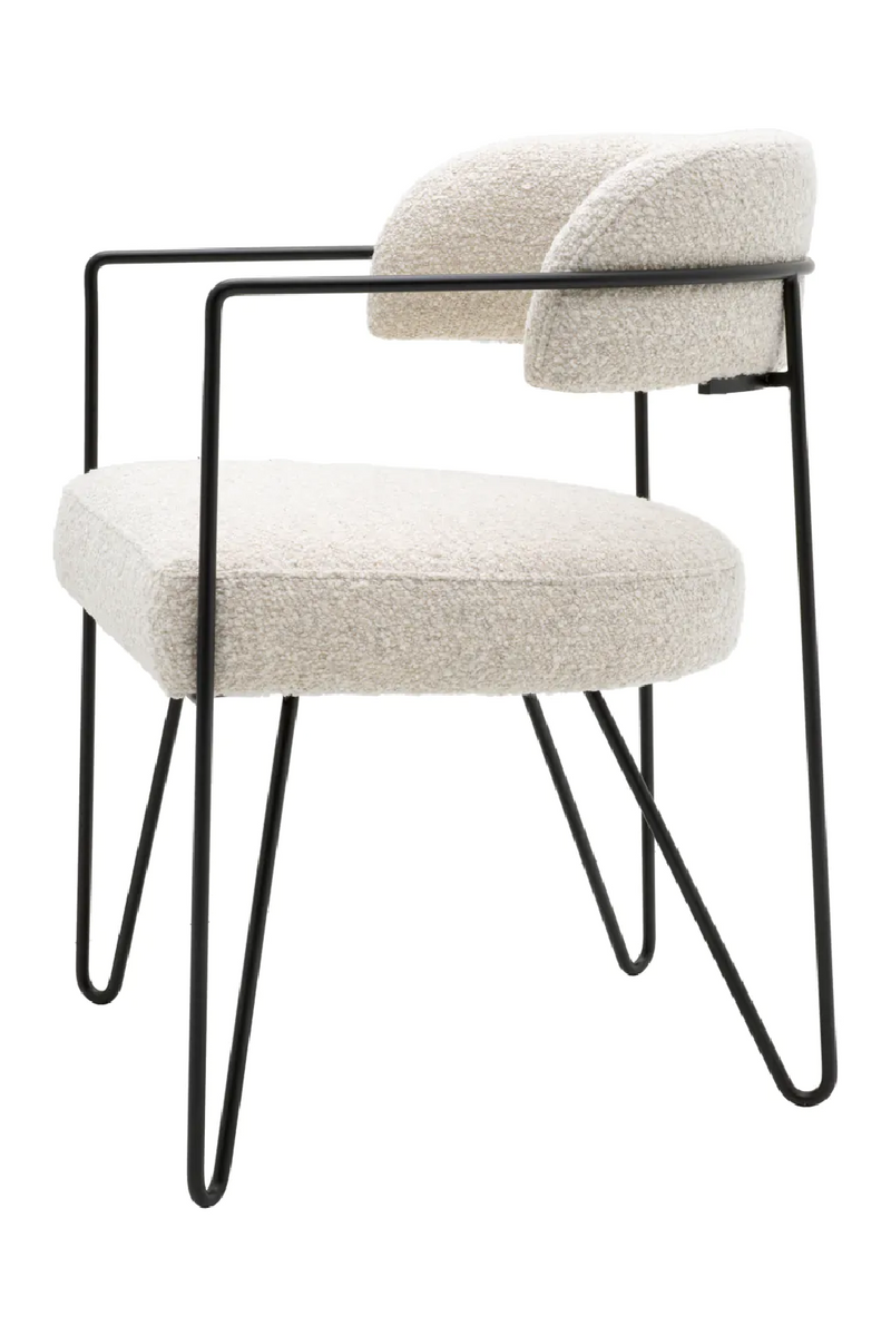 Bouclé White Dining Chair | Eichholtz Giuseppe | Oroatrade.com