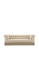 Cream Bouclé Tufted Fringe Sofa | Eichholtz Dorantes | Oroatrade.com