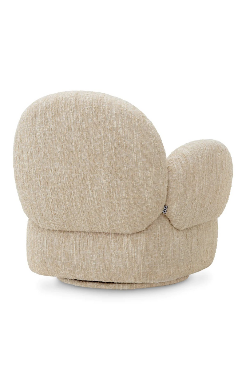 Bouclé Cream Swivel Chair | Eichholtz Madrone | Oroatrade.com