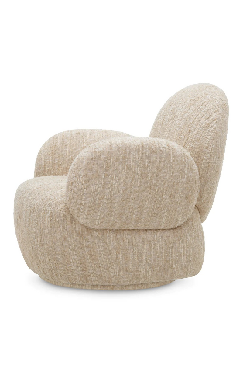 Bouclé Cream Swivel Chair | Eichholtz Madrone | Oroatrade.com