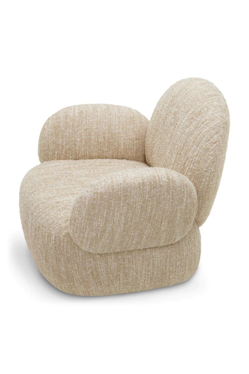 Bouclé Cream Swivel Chair | Eichholtz Madrone | Oroatrade.com