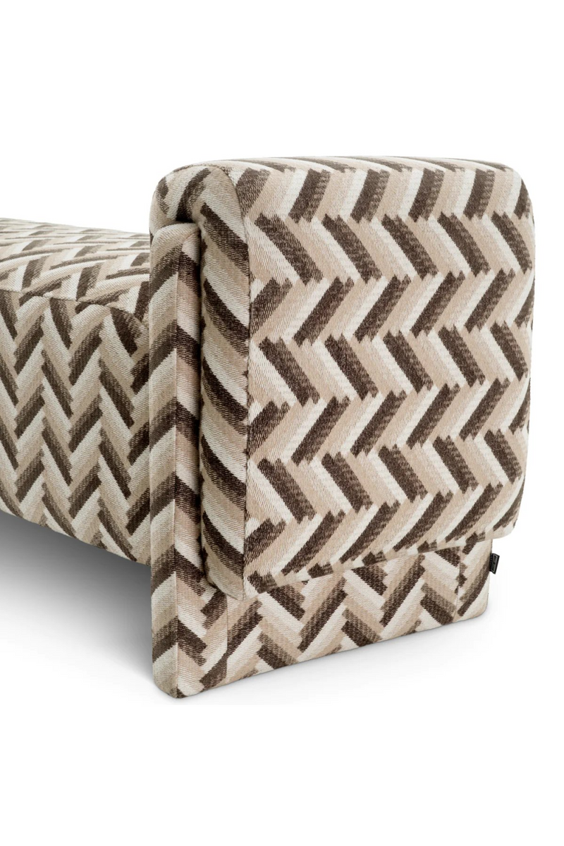 Chevron Brown Bench | Eichholtz Del Vale | Oroatrade.com