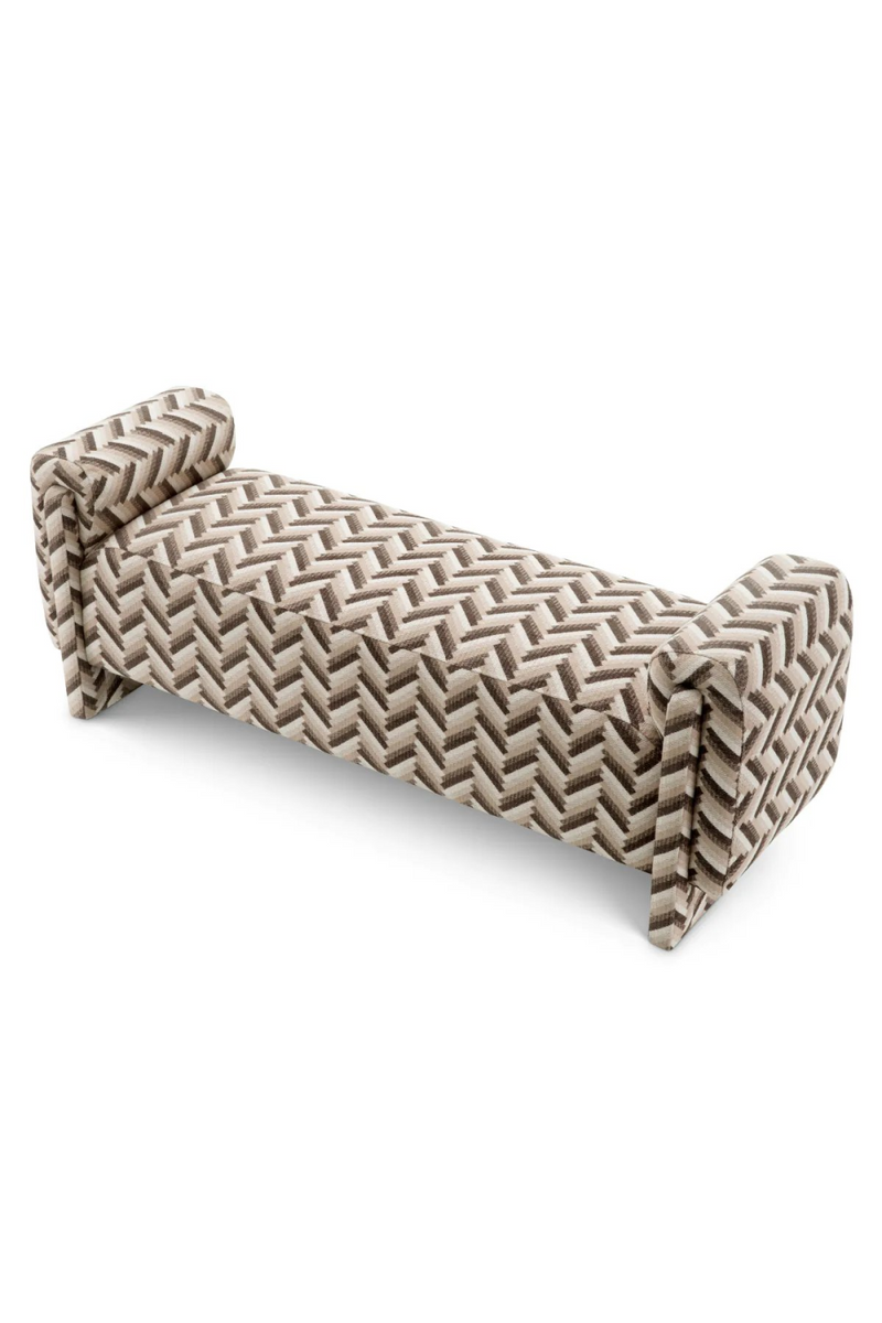 Chevron Brown Bench | Eichholtz Del Vale | Oroatrade.com