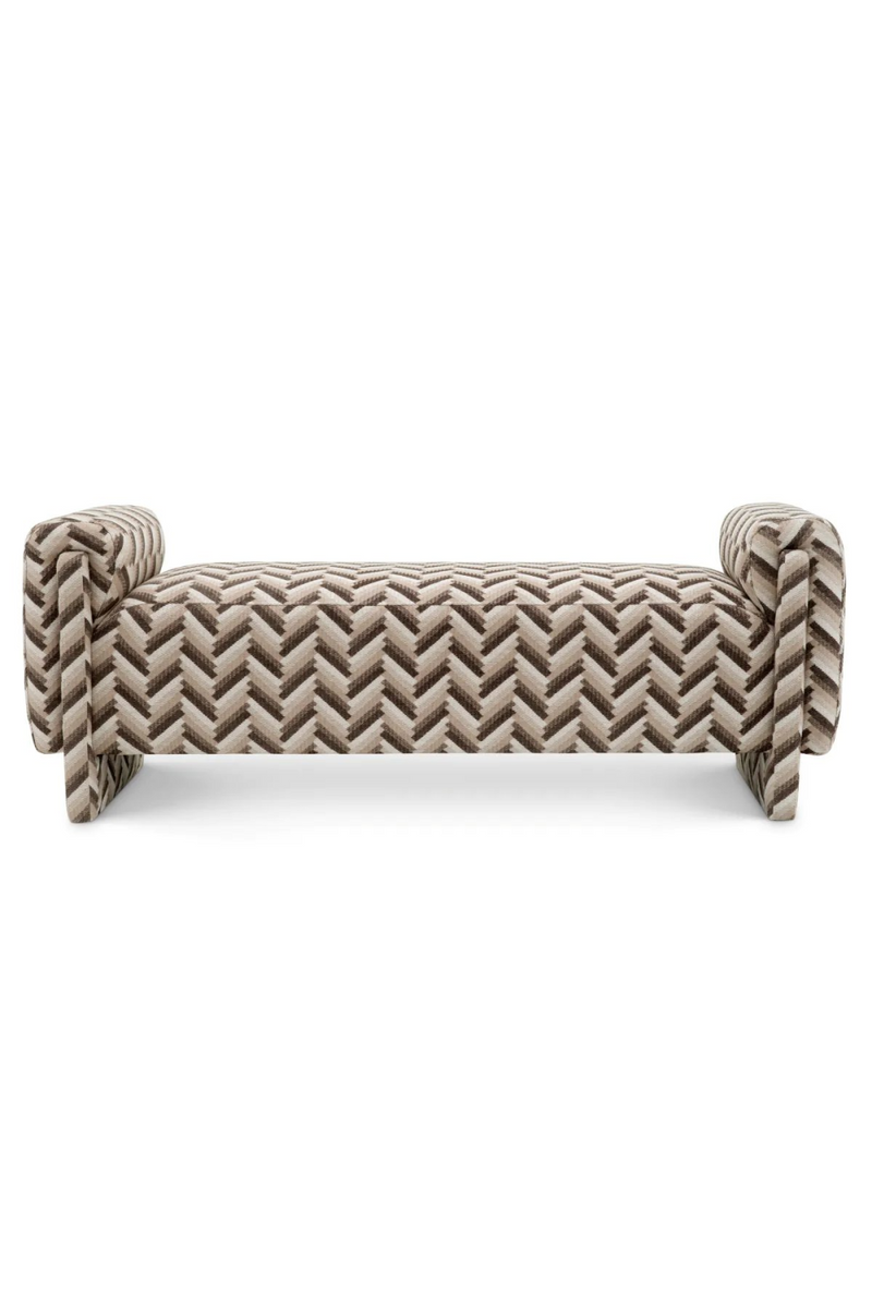 Chevron Brown Bench | Eichholtz Del Vale | Oroatrade.com