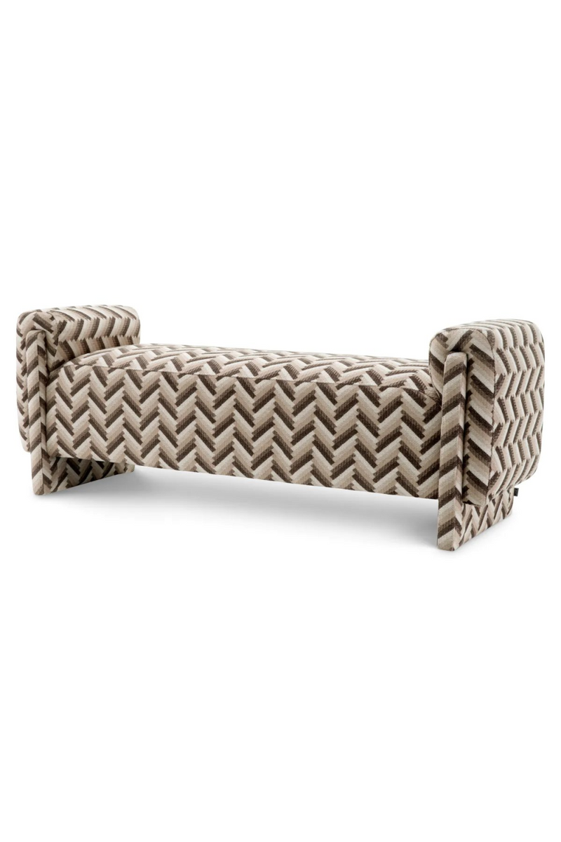 Chevron Brown Bench | Eichholtz Del Vale | Oroatrade.com