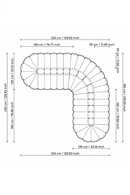 Beige Channeled Curved Sofa | Eichholtz Alison