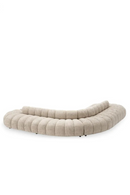 Beige Channeled Curved Sofa | Eichholtz Alison | Oroatrade.com