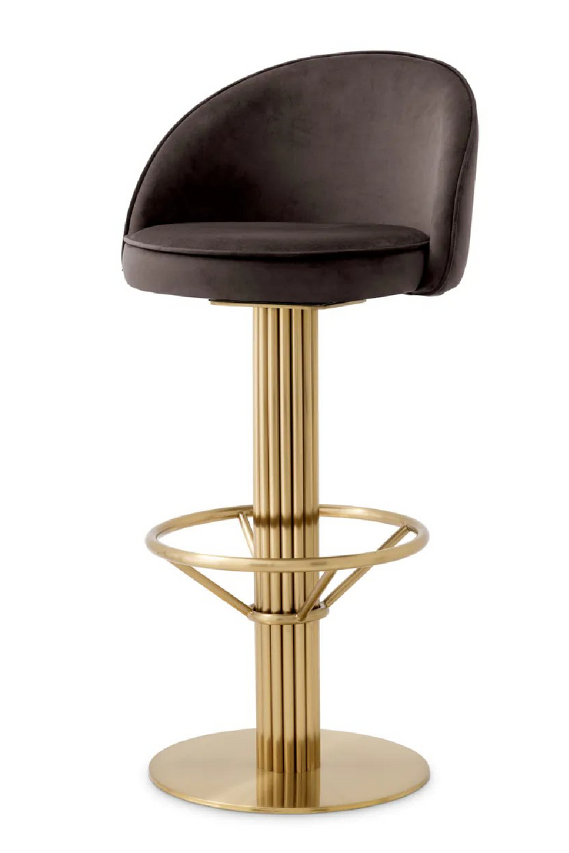 Gray Velvet Bar Stool | Eichholtz Dorland | Oroatrade.com
