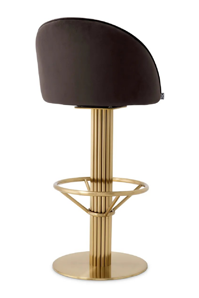 Gray Velvet Bar Stool | Eichholtz Dorland | Oroatrade.com