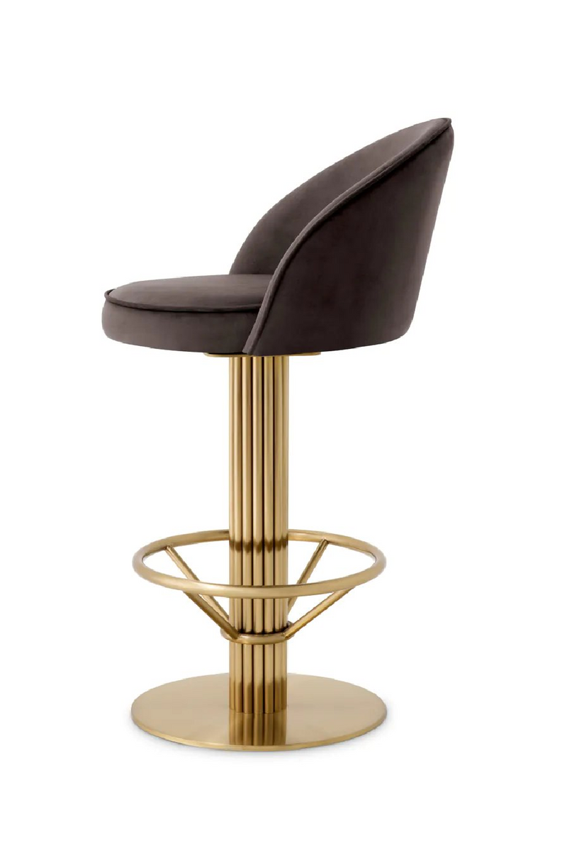 Gray Velvet Counter Stool | Eichholtz Dorland | Oroatrade.com