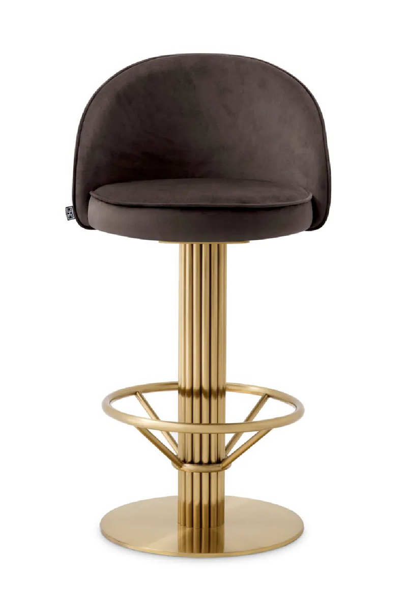 Gray Velvet Counter Stool | Eichholtz Dorland | Oroatrade.com