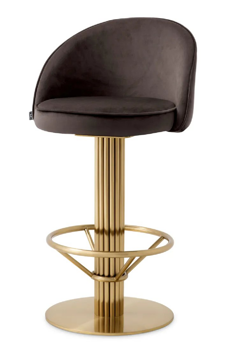 Gray Velvet Counter Stool | Eichholtz Dorland | Oroatrade.com