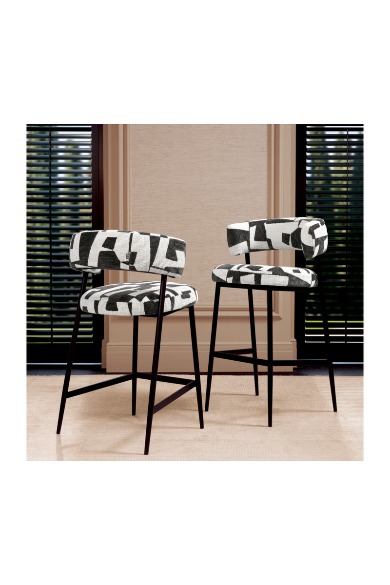 Brooklyn Black Bar Stool | Eichholtz Folsom | Oroatrade.com