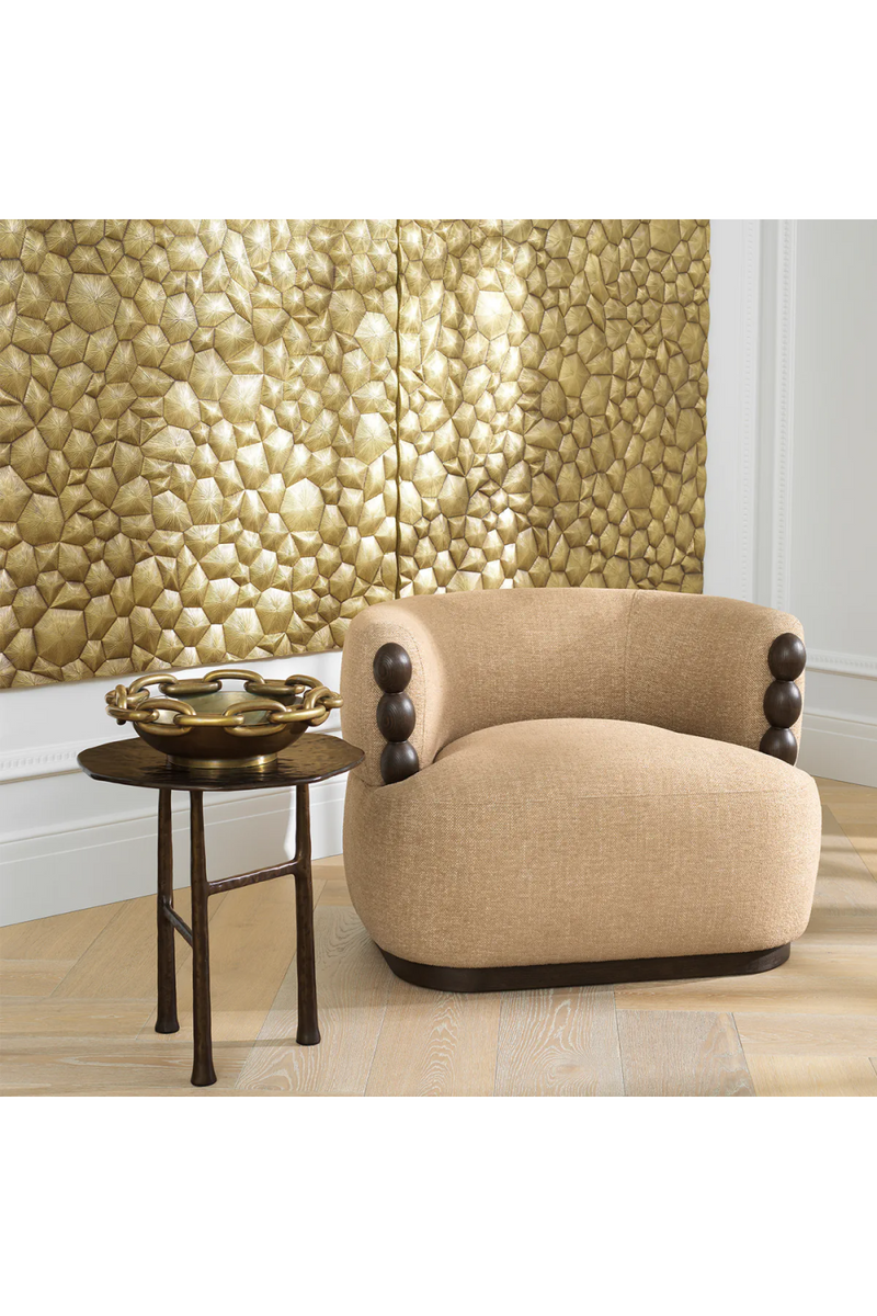 Wooden Accent Beige Lounge Chair | Eichholtz Grimaud | Oroatrade.com