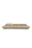 Beige Leather Curved Sofa | Eichholtz Marvella | Oroatrade.com