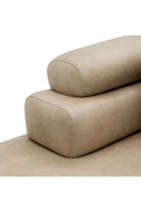 Beige Leather Curved Sofa | Eichholtz Marvella | Oroatrade.com