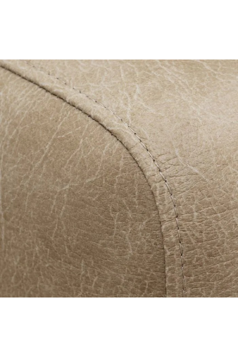 Beige Leather Curved Sofa | Eichholtz Marvella | Oroatrade.com
