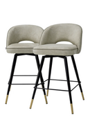 Upholstered Swivel Counter Stool Set (2) | Eichholtz Cliff | Oroatrade.com