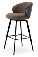Curved Dark Gray Bar Stool | Eichholtz Camerota | Oroatrade.com