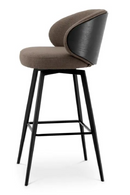 Curved Dark Gray Bar Stool | Eichholtz Camerota | Oroatrade.com