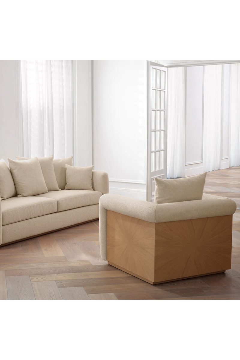 Ecru Fabric Lounge Chair | Eichholtz Amadeo | Oroatrade.com