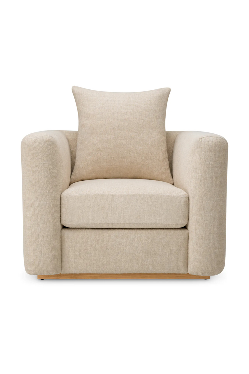 Ecru Fabric Lounge Chair | Eichholtz Amadeo | Oroatrade.com