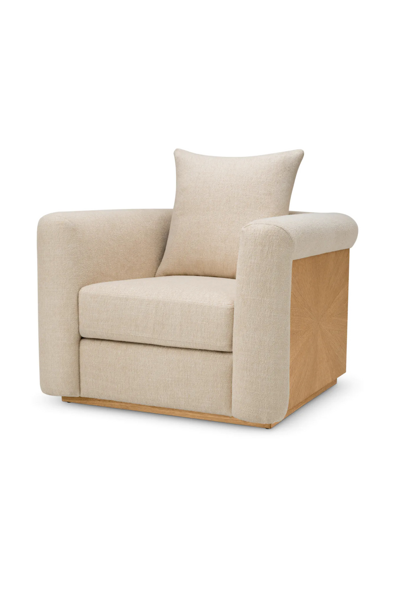 Ecru Fabric Lounge Chair | Eichholtz Amadeo | Oroatrade.com