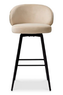 Curved-Back Beige Bar Stool | Eichholtz Camerota | Oroatrade.com