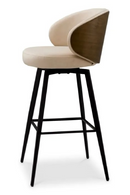 Curved-Back Beige Bar Stool | Eichholtz Camerota | Oroatrade.com
