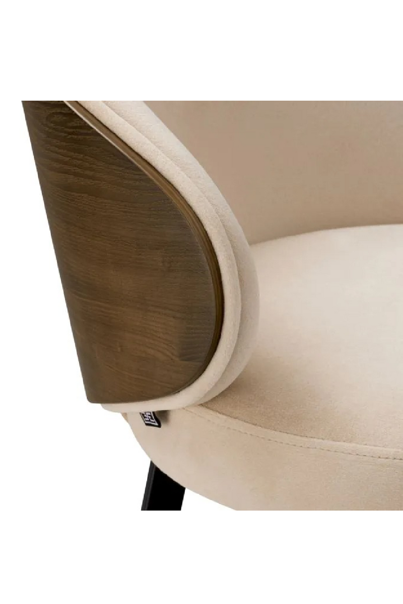 Curved-Back Beige Bar Stool | Eichholtz Camerota | Oroatrade.com