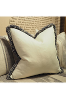 Fringed Linen Cushion | Andrew Martin Beagle | Oroatrade.com