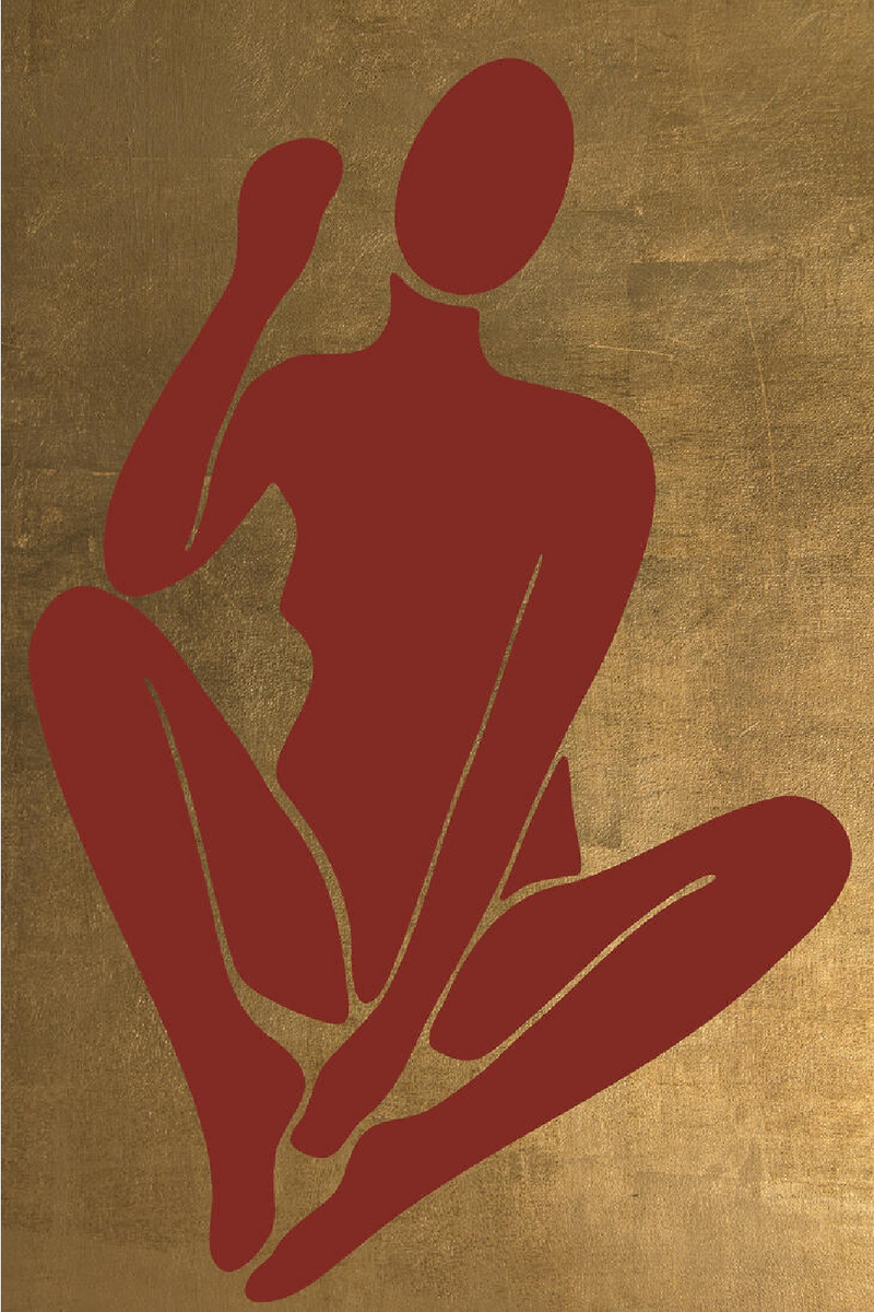 Female Red Silhouette Photographic Art | Andrew Martin Moon Red | Oroatrade.com