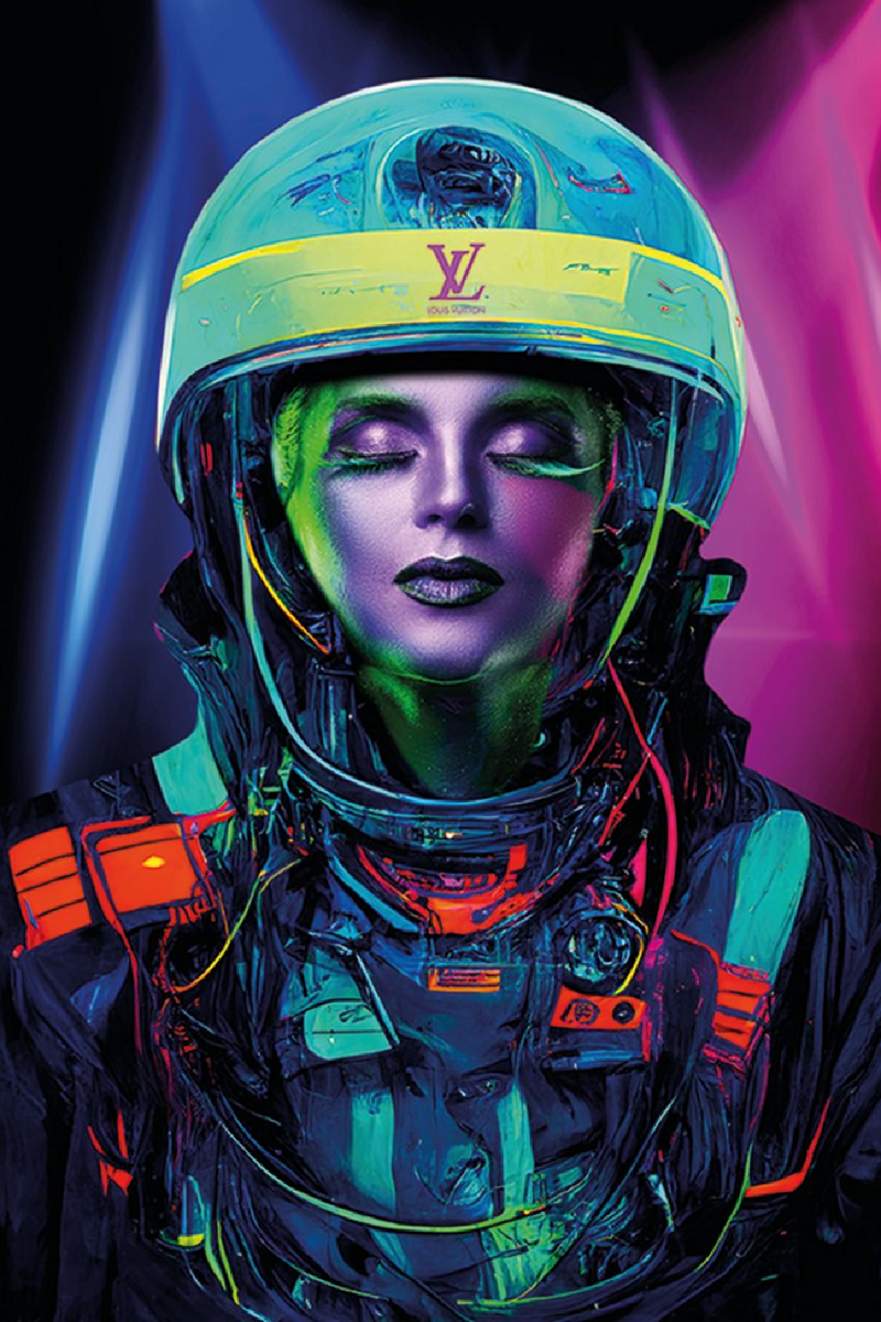 Neon Astronaut Photographic Art | Andrew Martin Into The Universe | Oroatrade.com