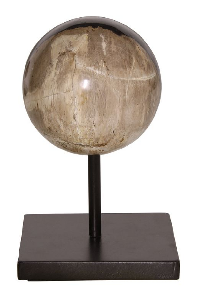 Petrified Wood Sphere On Stand | Andrew Martin | Oroatrade.com